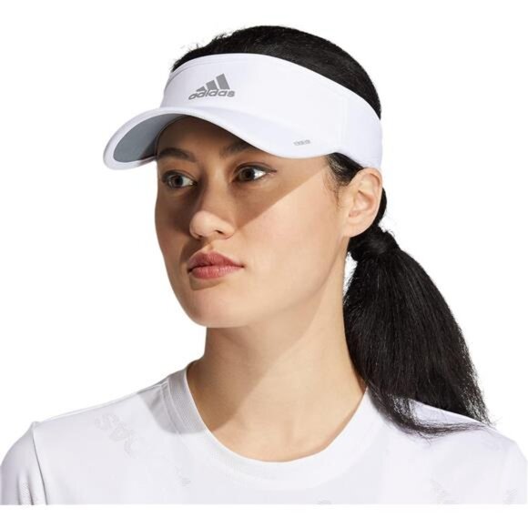Women's Cap White Superlite Visor Sun Visor Hat for Women, Sport Performance Hat - Picture 5 of 6